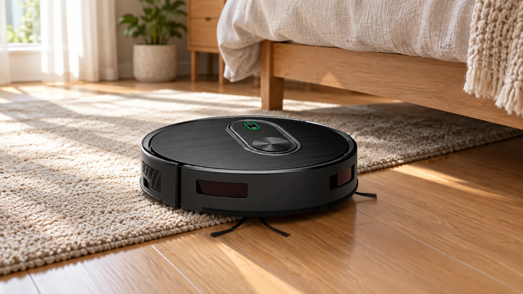 XIEBro E8S-style robot vacuum in a clean modern living room